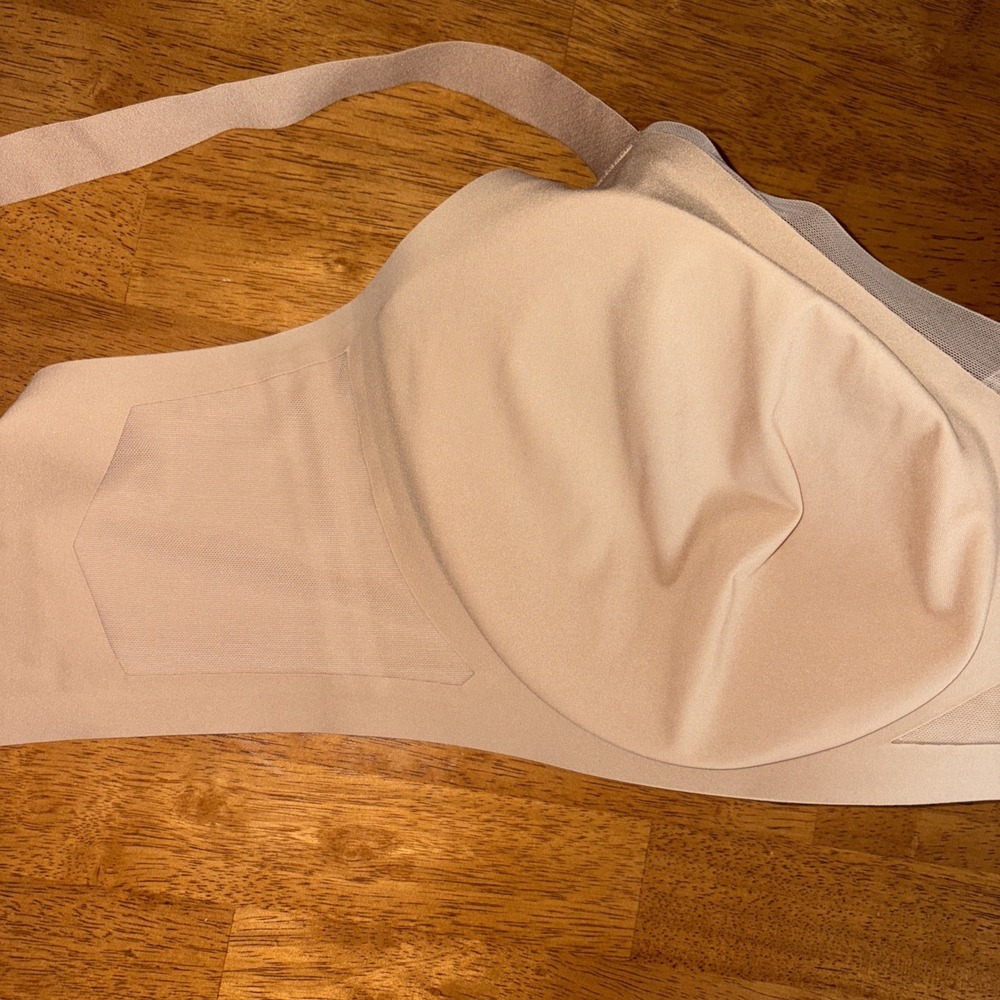 Honeylove Bra Liftwear Crossower Women 2X C/D Nude Beige Lined Sand 33'' Band - Picture 7 of 9